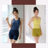 Đồ Tập Gym Croptop Nữ Đan Dây Tay Thun Co Giãn 4 Chiều Dáng Ôm Thấm Hút Mồ Hôi - 290k 7
