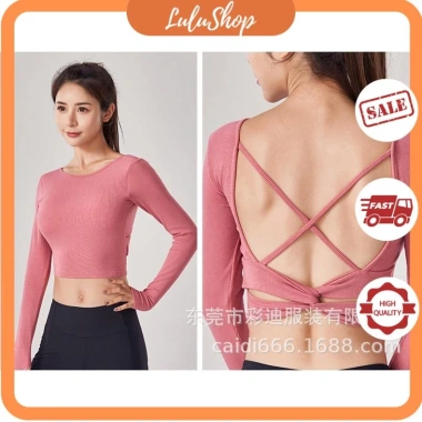Đồ Tập Gym Croptop Nữ Đan Dây Tay Thun Co Giãn 4 Chiều Dáng Ôm Thấm Hút Mồ Hôi - 290k 8