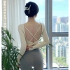 Đồ Tập Gym Croptop Nữ Đan Dây Tay Thun Co Giãn 4 Chiều Dáng Ôm Thấm Hút Mồ Hôi - 290k 10