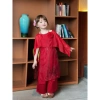 Đồ Tết 2.026 bé gái áo dài cách tân, áo cổ yếm ngọc và choàng 8-28kg Đậu Kids 2