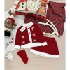 Đồ Tết bé gái Set len thừng mềm mại đính nơ - Chân váy len đỏ Noel 10-30kg - 169.000đ Tiệm Nhà Sam 4