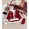 Đồ Tết bé gái Set len thừng mềm mại đính nơ - Chân váy len đỏ Noel 10-30kg - 169.000đ Tiệm Nhà Sam 6