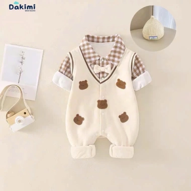 Đồ Tết Dakimi bé 0-12M – Body dài tay sơ sinh zip lông ấm áp, chỉ 148.800 VND 9