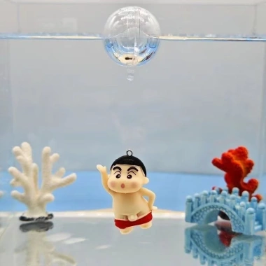 Đồ trang trí bể cá cậu bé hoạt hình – Nhựa không độc, bể betta & nước ngọt 3