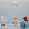 Đồ trang trí bể cá cậu bé hoạt hình – Nhựa không độc, bể betta & nước ngọt 4
