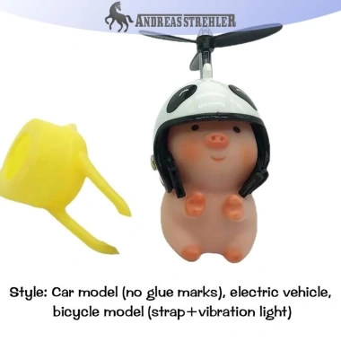 Đồ trang trí lợn gió dễ thương cho ô tô điện, xe máy và xe đạp - Giá 17.710₫