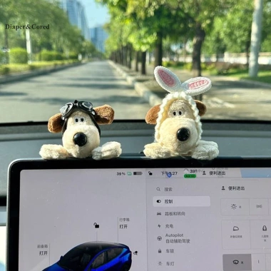 Đồ trang trí nội thất ô tô chó con búp bê màn hình và bảng điều khiển trung tâm phụ kiện YTH 43.035 VND 3