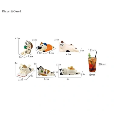 Đồ trang trí ô tô Mèo con dễ thương Hình nhựa cho bảng điều khiển, phụ kiện xe YTH, giảm giá 22% chỉ 46.640₫ 5