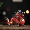 Đồ trang trí rồng gốm thủ công màu xanh đỏ – May mắn cho phòng khách, văn phòng, máy tính để bàn – Giá ưu đãi 471.947₫
