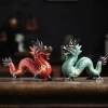 Đồ trang trí rồng gốm thủ công màu xanh đỏ – May mắn cho phòng khách, văn phòng, máy tính để bàn – Giá ưu đãi 471.947₫ 2