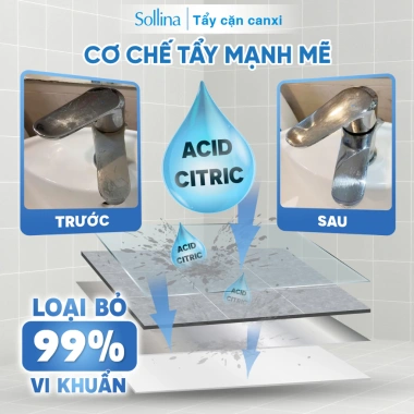 Độc quyền Livestream: Combo tẩy cặn canxi, tẩy dầu mỡ + tặng nước lau kính, tủ lạnh 300ml - 89.000đ