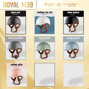 [Độc Quyền] Mũ Bảo Hiểm Cá Heo Royal M39 Nửa Đầu - Thiết Kế Thời Trang, Giá 359.000đ 2