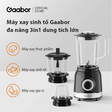 Độc quyền Shopee Máy xay sinh tố Gaabor JM-16M02A 500W Đen 3 cối 1.6L Giá chỉ 999.500₫ 2