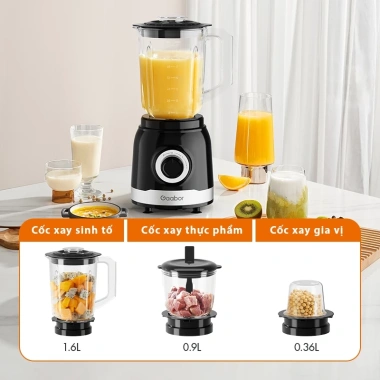 Độc quyền Shopee Máy xay sinh tố Gaabor JM-16M02A 500W Đen 3 cối 1.6L Giá chỉ 999.500₫ 5