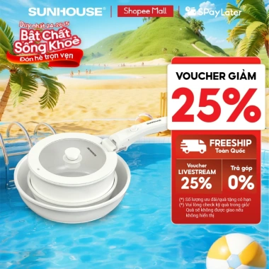 Độc Quyền Sunhouse Trendy SHG509M Bộ Nồi Chảo Cân Rối 3 Món Chống Dính Ceramic Dùng Mọi Loại Bếp Giá Ưu Đãi 1.240.000 VND
