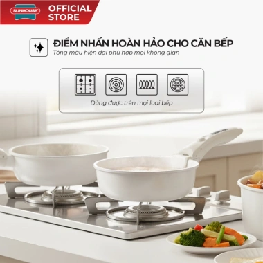 Độc Quyền Sunhouse Trendy SHG509M Bộ Nồi Chảo Cân Rối 3 Món Chống Dính Ceramic Dùng Mọi Loại Bếp Giá Ưu Đãi 1.240.000 VND