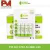 Dock sạc KiWi R4 4 chân & R8+ 8 chân + Pin AA 2.800/3.300 mAh - Hàng chính hãng 175k 7