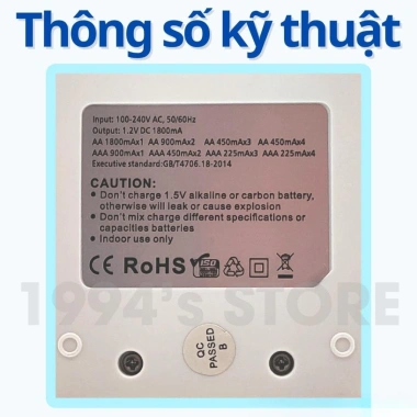 Dock sạc Sony đa năng 8 pin AAA 3A/AA 2A - Sạc nhanh, tự ngắt, LED báo, chỉ 95.000₫