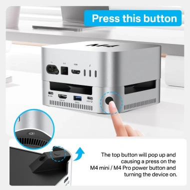 Docking Station MINI 10Gbps ACASIS - Thunderbolt 4/USB-C, HDMI, SD/TF, 4xUSB-A 3.1, 2xM.2, 30W PD cho Mac mini & Laptop