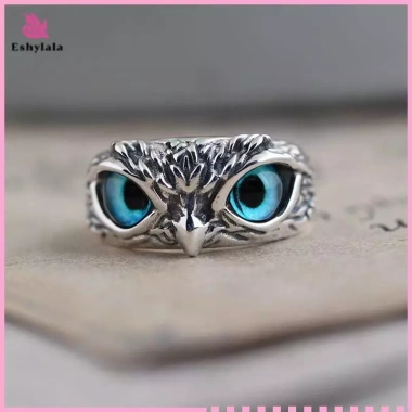 Đôi Mắt Cá Tính Hình Cú Nhẫn Thời Trang Vintage Trang Sức Dự Tiệc Quà Tặng Mới