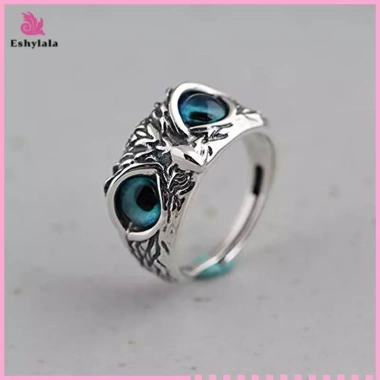 Đôi Mắt Cá Tính Hình Cú Nhẫn Thời Trang Vintage Trang Sức Dự Tiệc Quà Tặng Mới