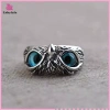 Đôi Mắt Cá Tính Hình Cú Nhẫn Thời Trang Vintage Trang Sức Dự Tiệc Quà Tặng Mới 5
