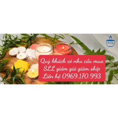 Đôi nến hoa sen bơ Organic Minh Khang 2 cốc, cháy 24h dâng phật, giá 44.000 6