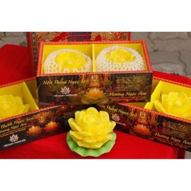 Đôi Nến Thơm Tết Ngọc Sen - Cháy 60-65h, Hương Dịu Dàng, Giá 205.000đ 8