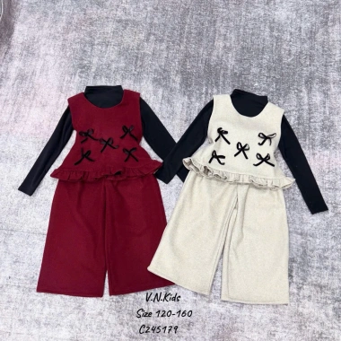 DOKID C179 Set dạ len 3 chi tiết phối nơ - Trang phục Tết sang trọng giá 409.180₫
