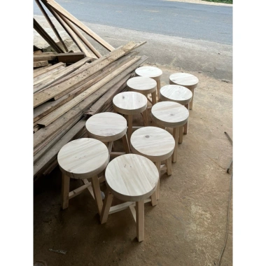 Đôn Chill gỗ tự nhiên cao 40cm, đường kính 30cm – Quầy bar, bàn trà, cafe – 250.000₫