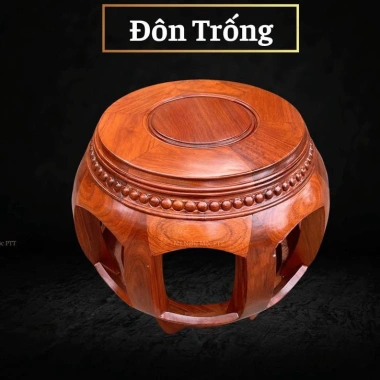 Đôn đế trống đa năng gỗ hương - Hàng dày, chịu tải tốt, kê đồ phong thủy, giảm 679k 7
