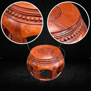 Đôn đế trống đa năng gỗ hương - Hàng dày, chịu tải tốt, kê đồ phong thủy, giảm 679k 8
