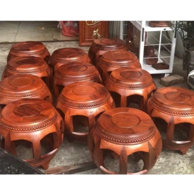 Đôn đế trống đa năng gỗ hương - Hàng dày, chịu tải tốt, kê đồ phong thủy, giảm 679k 10
