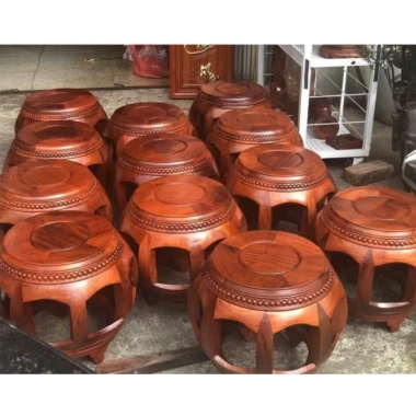 Đôn đế trống ngồi đa năng gỗ hương Ta – Hàng dày, chịu tải tốt, kê vật trang trí phong thủy, giảm giá 679.000₫ 10