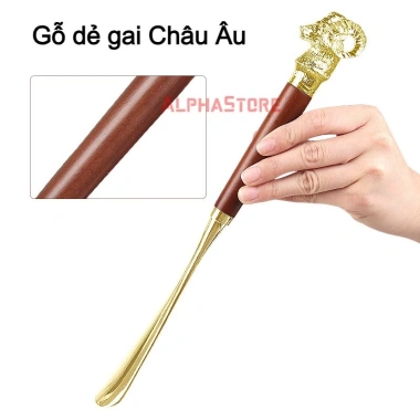 Đón Gót Giày Sư Tử Vàng - Cây Xỏ Giày Inox Mạ Vàng Cao Cấp, Hổ, Dê, Ngựa, Rắn - 299.000₫