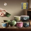 Dòng Chén Men Cổ Nhà Tống Vẽ Tay Hoàng Đan - Gốm Trà Đạo Cao Cấp, Quà Tặng 38k