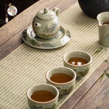 Dòng Chén Men Cổ Nhà Tống Vẽ Tay Hoàng Đan - Gốm Trà Đạo Cao Cấp, Quà Tặng 38k 6