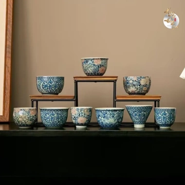 Dòng Chén Men Cổ Nhà Tống Vẽ Tay Hoàng Đan - Gốm Trà Đạo Cao Cấp, Quà Tặng 38k 9
