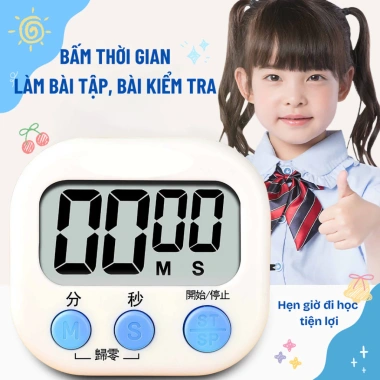 Đồng hồ báo thức nấu ăn kỹ thuật số, hẹn giờ học ngủ, di động, có nam châm và chân đế - Giá chỉ 24.000 VND