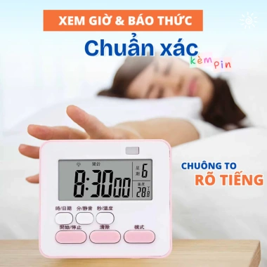 Đồng hồ báo thức nấu ăn kỹ thuật số, hẹn giờ học ngủ, di động, có nam châm và chân đế - Giá chỉ 24.000 VND 3 Đồng hồ báo thức nấu ăn kỹ thuật số, hẹn giờ học ngủ, di động, có nam châm và chân đế - Giá chỉ 24.000 VND 3