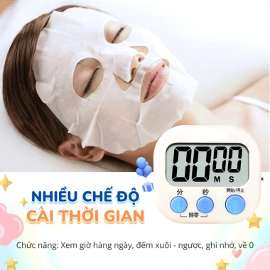 Đồng hồ báo thức nấu ăn kỹ thuật số, hẹn giờ học ngủ, di động, có nam châm và chân đế - Giá chỉ 24.000 VND