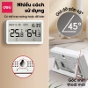 Đồng Hồ Báo Thức Tích Hợp Nhiệt Kế Deli - Đo Nhiệt Độ & Độ Ẩm Phòng Ngủ Bé Chính Xác 4
