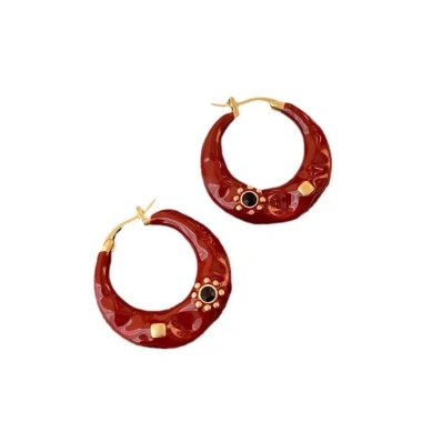 Đồng Hồ Bông Tai Đỏ KPU0 Retro Sang Trọng - Giá Ưu Đãi 142.881₫