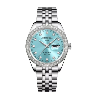 Đồng hồ Carniva Nam 8.131G2-VT Đính Đá Mặt Sapphire Dạ Quang 40mm Dây Kim Loại - 5.085.000 VND