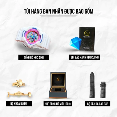 Đồng hồ Carnival 8.131G-CH-N - Dây da, khóa bướm, bảo hành kim cương, 4.2 triệu 3 Đồng hồ Carnival 8.131G-CH-N - Dây da, khóa bướm, bảo hành kim cương, 4.2 triệu 3