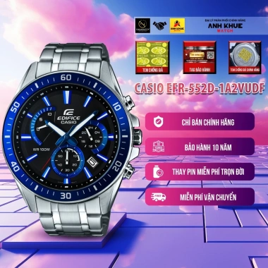 Đồng hồ Casio Edifice EFR-552D-2AVUDF - Tặng dây da, bảo hành kim cương 4.210.920đ 10