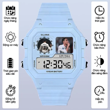 Đồng hồ chống nước điện tử Cristiano Ronaldo cho bé trai, bé gái 3+ tuổi - 125.910₫