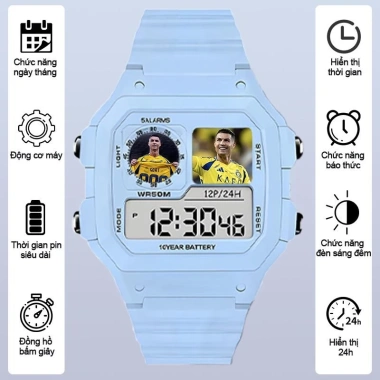 Đồng hồ chống nước điện tử Cristiano Ronaldo cho bé trai, bé gái 3+ tuổi - 125.910₫