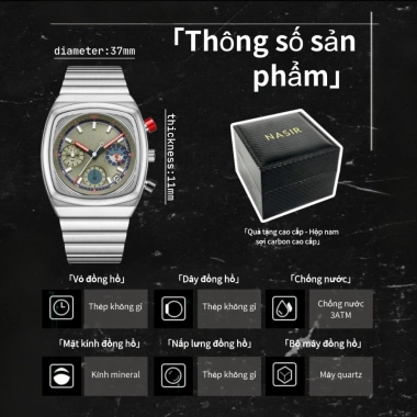 Đồng hồ CILOA vuông phong cách mới nữ nam – Cao cấp, chính hãng, 717.000₫