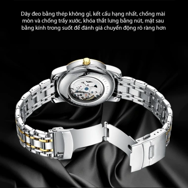 Đồng hồ cơ nam Chenxi CX8.802 đính đá cao cấp, chống nước, bảo hành 1 năm 6